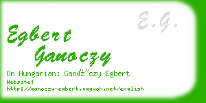 egbert ganoczy business card